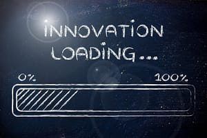 progress bar, funny design with concept of innovation loading